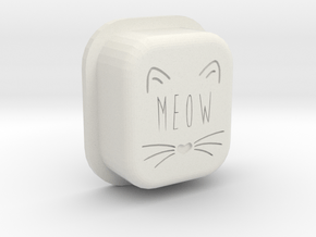 CLASSIC [MEOW3D SE] Mech Squonk Button  in White Natural Versatile Plastic