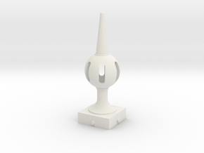 Signal Semaphore Finial (Pierced Ball) 1:19 scale in White Natural Versatile Plastic