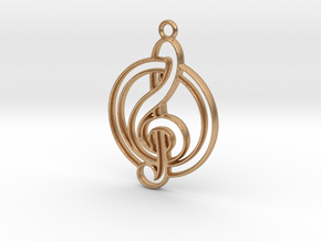 Key note and circle intertwined in Natural Bronze