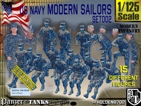 1/125 USN Modern Sailors Set002 in Tan Fine Detail Plastic