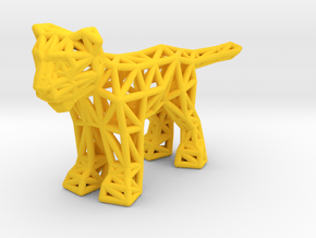 Lion (young) in Yellow Processed Versatile Plastic