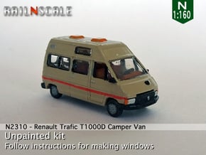 Renault Trafic T1000D Camper Van (N 1:160) in Smooth Fine Detail Plastic