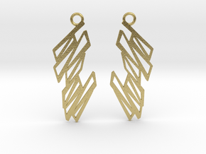 Zigzag earrings in Natural Brass: Small