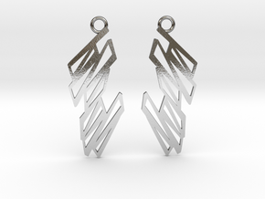 Zigzag earrings in Polished Silver: Small