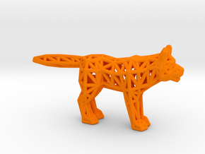 Gray Wolf (adult) in Orange Processed Versatile Plastic