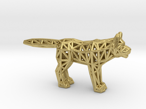 Gray Wolf (adult) in Natural Brass