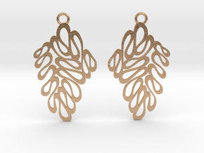 Wave earrings in Natural Bronze: Extra Small