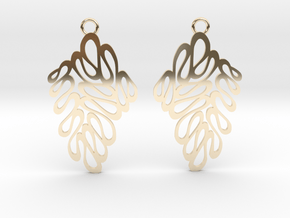 Wave earrings in 14k Gold Plated Brass: Extra Small