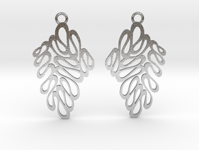 Wave earrings in Natural Silver: Extra Small