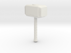 1/3rd Scale Thors Hammer in White Natural Versatile Plastic