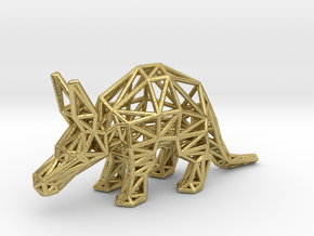 Aardvark (Young) in Natural Brass