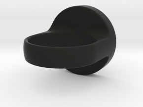 Circular Signet Ring - Ring Band in Black Premium Versatile Plastic: 11 / 64