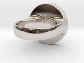 Circular Signet Ring - Ring Band in Platinum: 11 / 64