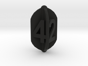 D4 Barrel/Crystal Style - Plunged Sides Dice in Black Natural Versatile Plastic