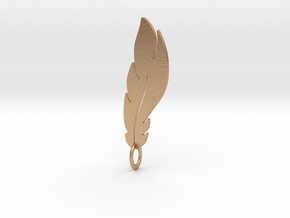 feather pendant in Natural Bronze