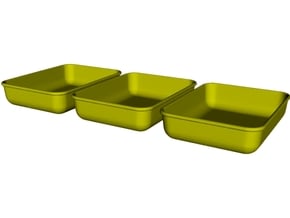 1/18 scale maintenance oil trays x 3 in Tan Fine Detail Plastic