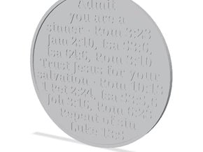 John 3:16 Pocket Witness Coin (b) in Tan Fine Detail Plastic