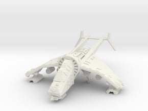 15mm Buzzard Gunship (4x Rocket Pod) in White Natural Versatile Plastic