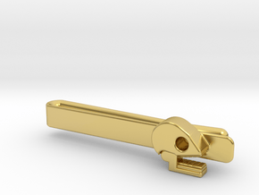 Mictlan tie clip in Polished Brass