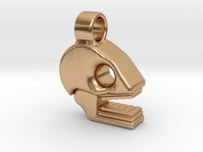 Mictlan pendant in Polished Bronze: Small