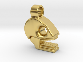 Mictlan pendant in Polished Brass: Small