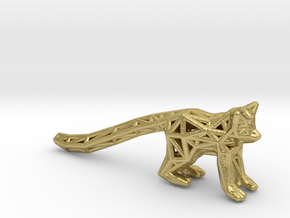 Ring Tailed Lemur in Natural Brass