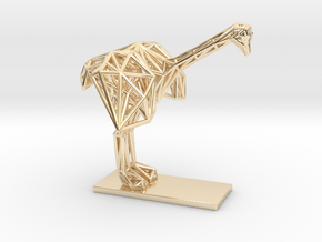 Ostrich (Young) in 14k Gold Plated Brass