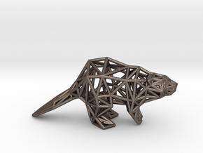 American Beaver (adult) in Polished Bronzed-Silver Steel