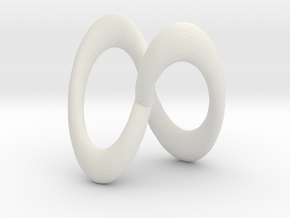 Infinity pendent in White Natural Versatile Plastic