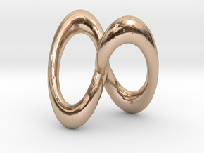 Infinity pendent in 14k Rose Gold Plated Brass