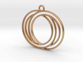 Two circles intertwined in Natural Bronze