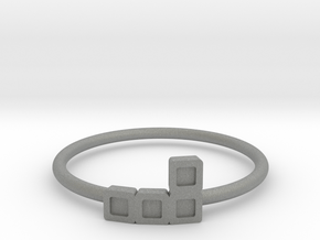 Block Puzzle Ring (Type-L2) in Gray PA12