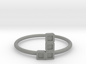 Block Puzzle Ring (Type-L4) in Gray PA12