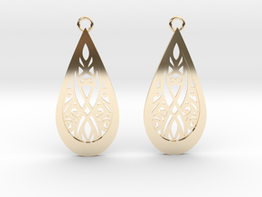 Elven earrings in 14k Gold Plated Brass: Small