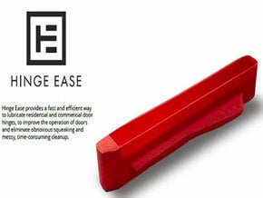 Hinge Ease - External hinge cover for lubrication in Red Processed Versatile Plastic