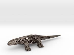 Komodo Dragon (adult) in Polished Bronzed-Silver Steel