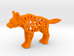 Striped Hyena (adult) in Orange Processed Versatile Plastic