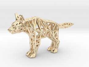 Striped Hyena (adult) in 14k Gold Plated Brass