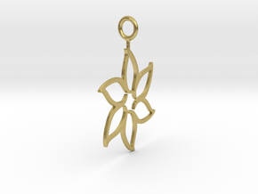 flower pendant in Natural Brass