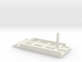 Model Railway Terminal Block Mount (18mm) in White Natural Versatile Plastic