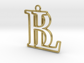 Monogram with initials B&L in Natural Brass