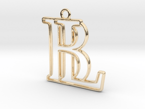 Monogram with initials B&L in 14k Gold Plated Brass