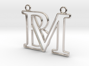 Monogram with initials B&M in Platinum