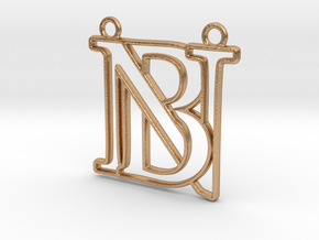 Monogram with initials B&N in Natural Bronze