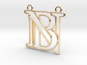 Monogram with initials B&N in 14k Gold Plated Brass