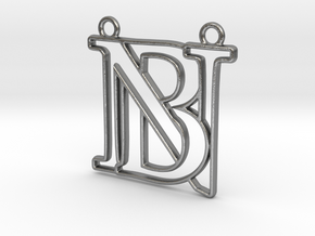 Monogram with initials B&N in Natural Silver