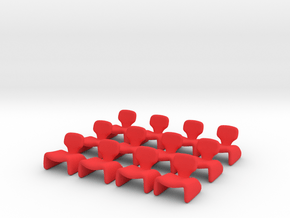 12 Tiny Djinn Chairs in Red Processed Versatile Plastic