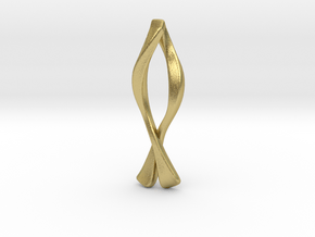 Ichthys Pendant - Christian Jewelry in Natural Brass