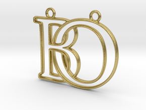 Initials B&O monogram  in Natural Brass