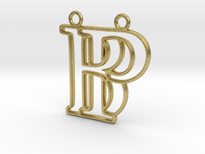 Monogram with initials B&P in Natural Brass
